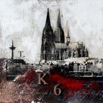 Bild Kölner Dom abstrakt von Vittorio Vitale 30x30 cm